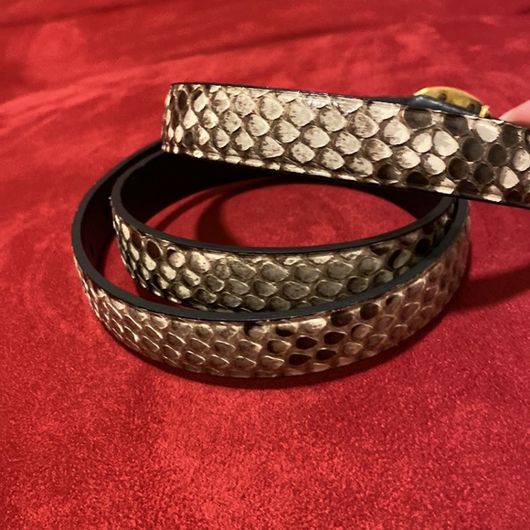 MONCLER Python belt- reversible black leather - Picture 2 of 5